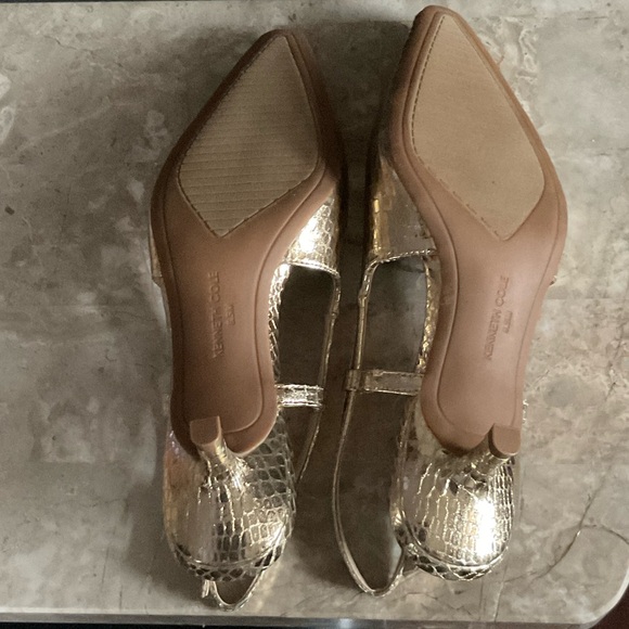 Kenneth Cole Gold Slingback Heels 8.5 - Picture 5 of 5